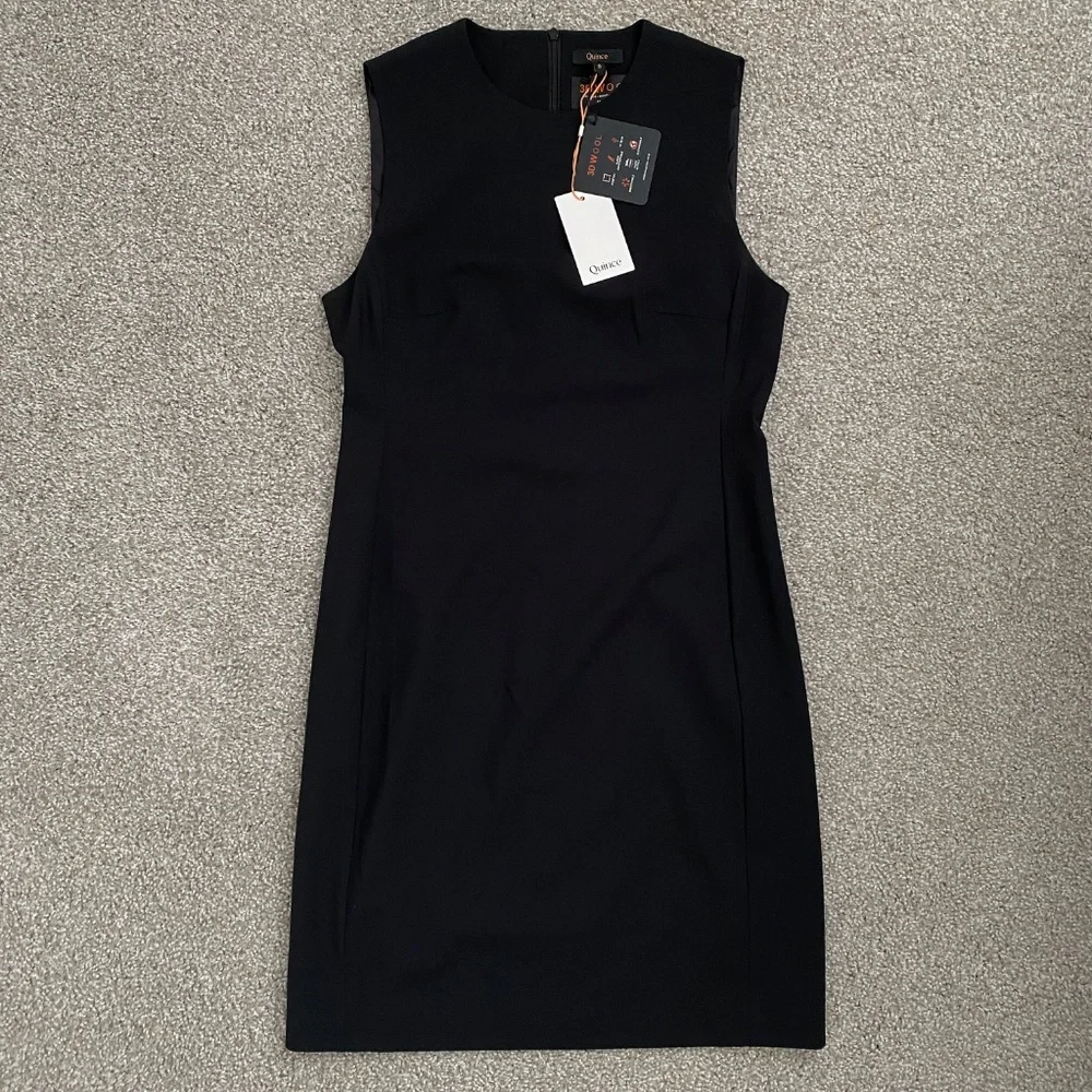 Quince Women's Italian Wool Sleeveless Dress Black Size 8 - Picture 3 of 6